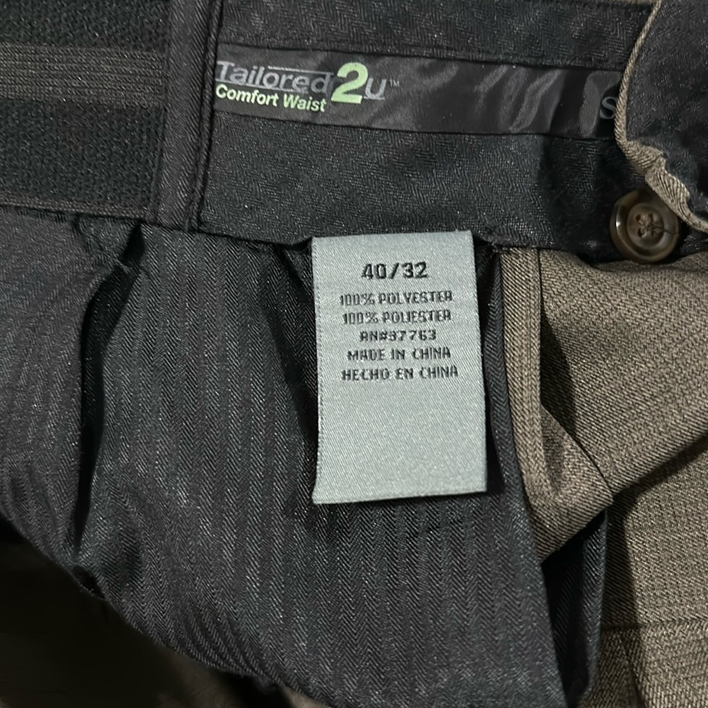 Savane Vintage Tailored 2 U Comfort Waist Men’s Trouser Work Pleated Pants 40/32 - Picture 12 of 16